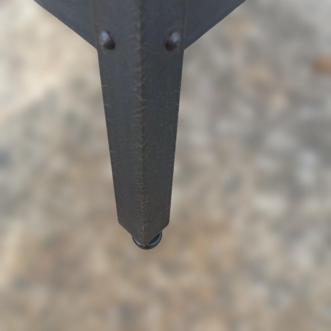 S*y様 5004）円形木製座面のアイアンスツール　ヴィンテージ　インダストリア