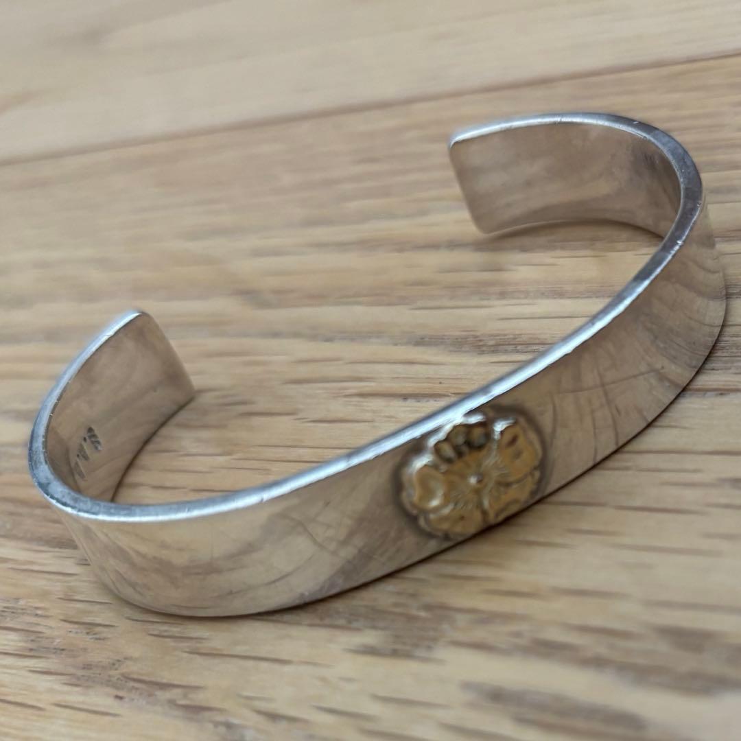 silver as art k18 18金 フラワー バングル　ゴローズ