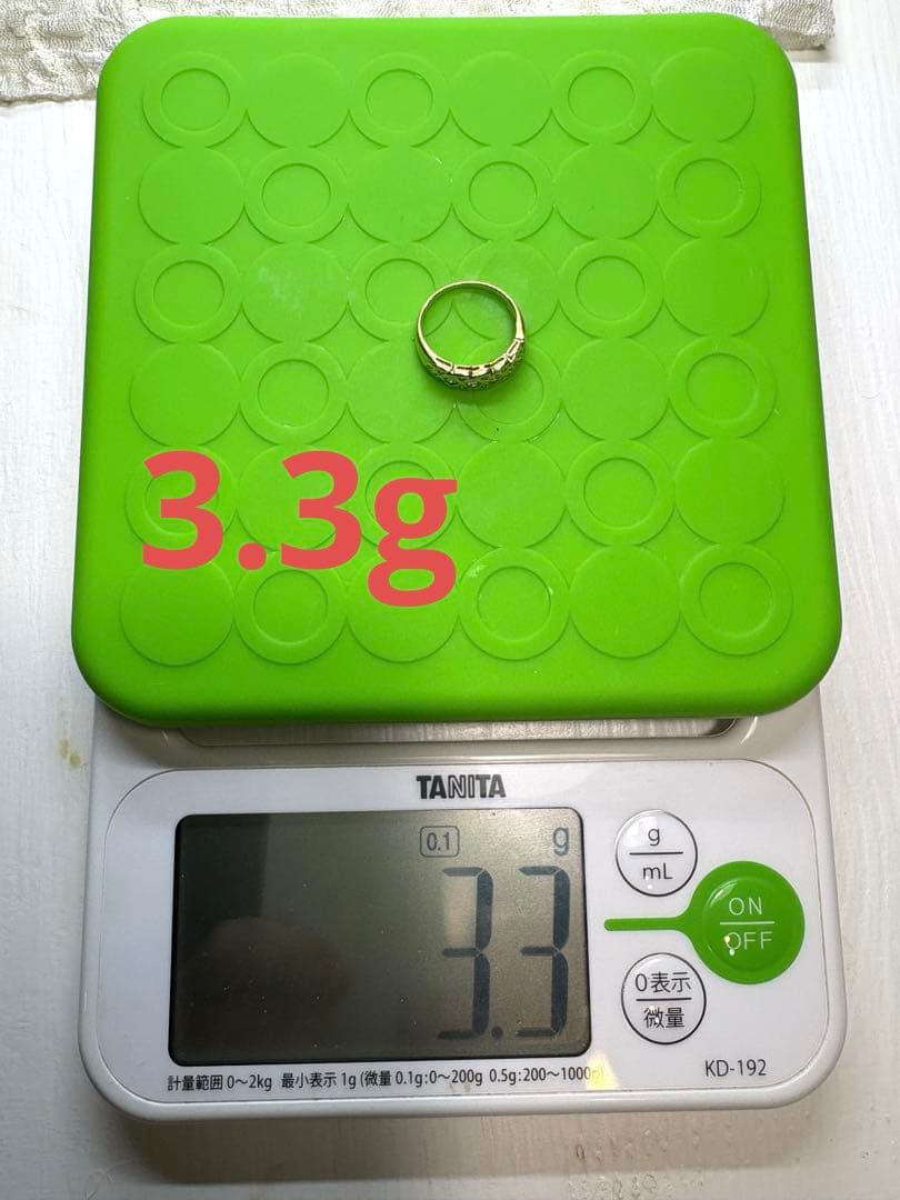 新品仕上げ♪ダイヤモンドリング 0.5ct K18 YG #10