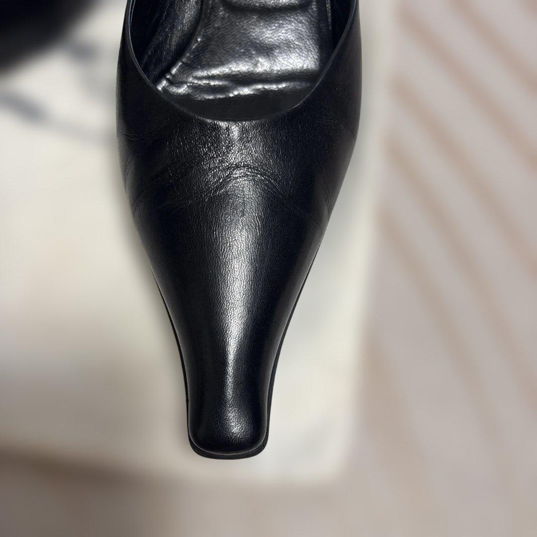 PRADA ブラックレザー ミュール 5cm