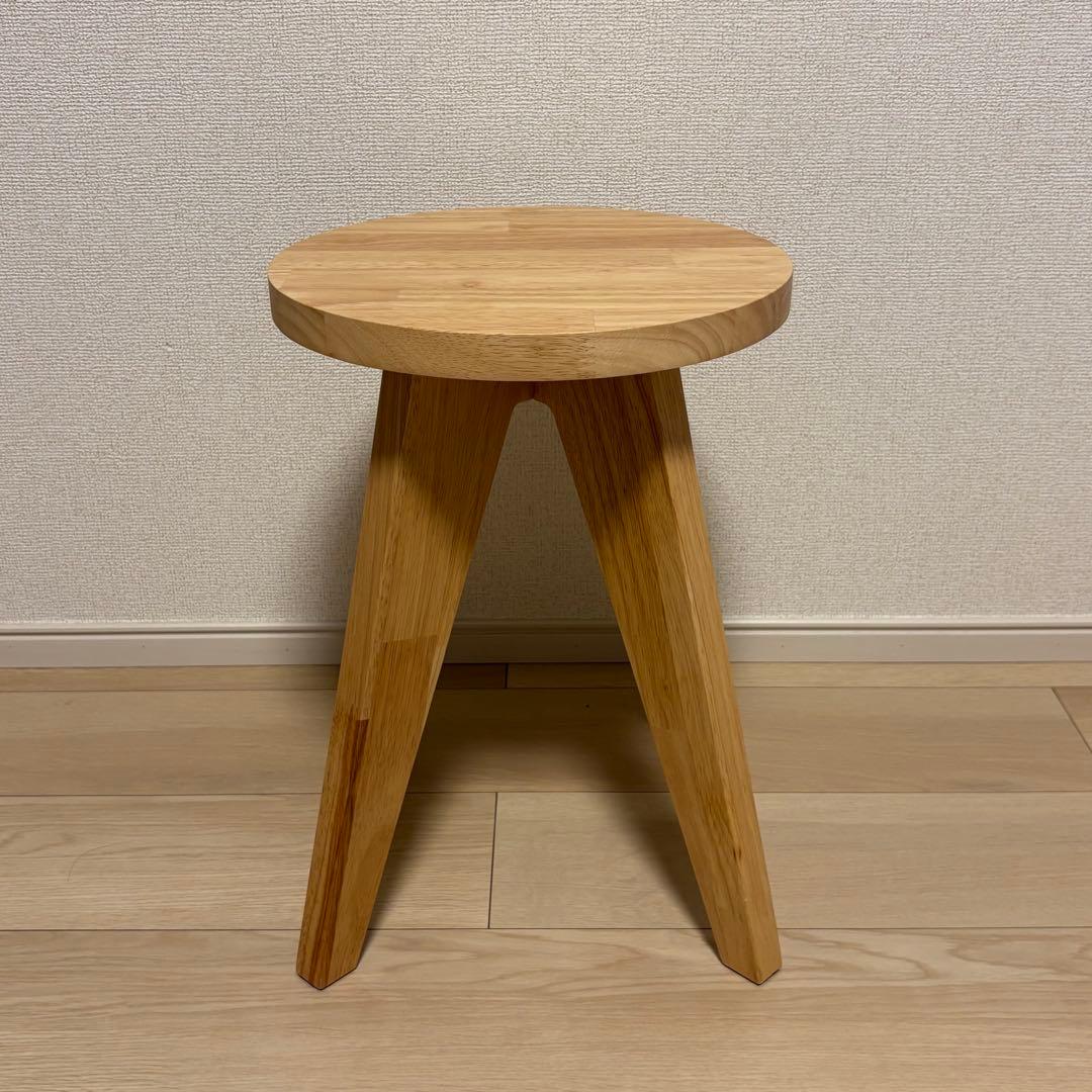 KANADEMONO Eco Simple ソリッドスツール ラバーウッド材