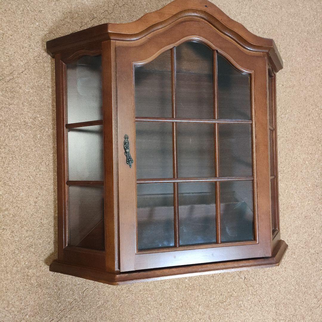 木製 キャビネット アンティーク 飾り棚 壁掛け