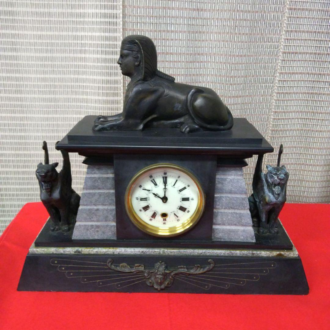 ☆☆【本日限定特価！エジプト様式/マンテルクロック ジャンク品】