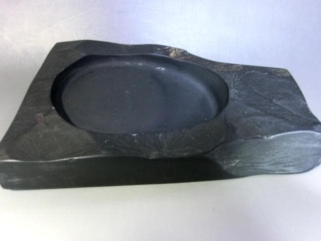 硯■書道道具 大きいすずり石 黒 墨 0.98㎏ 古美術 時代物 骨董品■