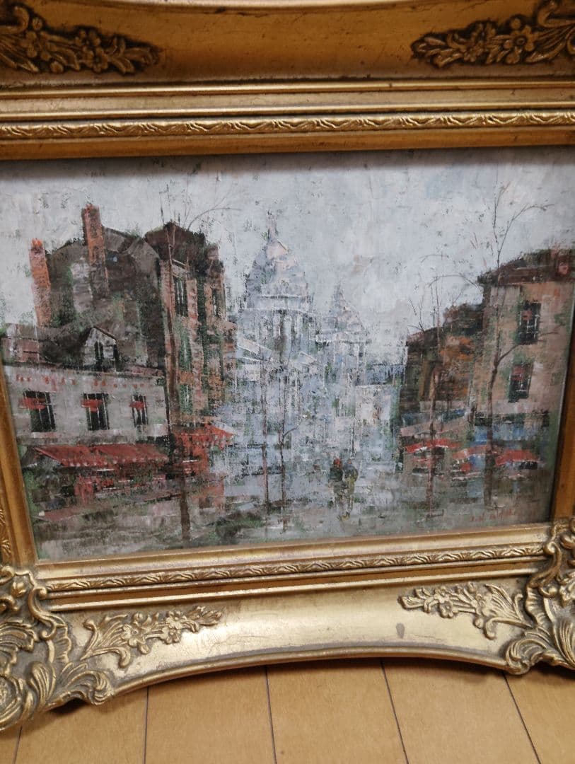 ヨーロッパ　油絵　街並み