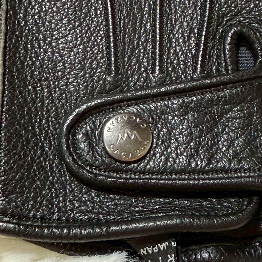 【美品】CACAZAN ドライビンググローブ レザー ブラック Mサイズ 日本製