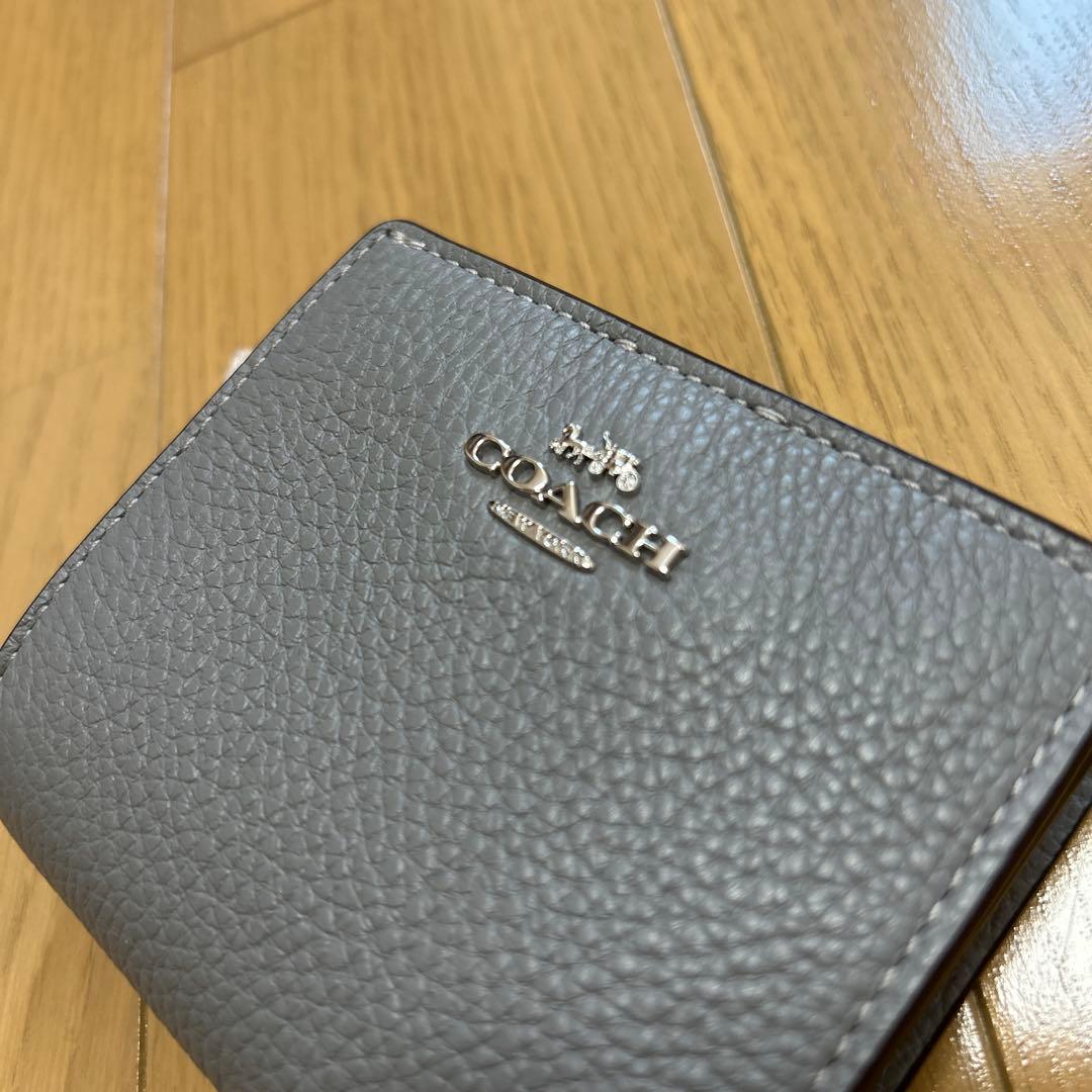コーチ レディース 二つ折り 財布 グレー
