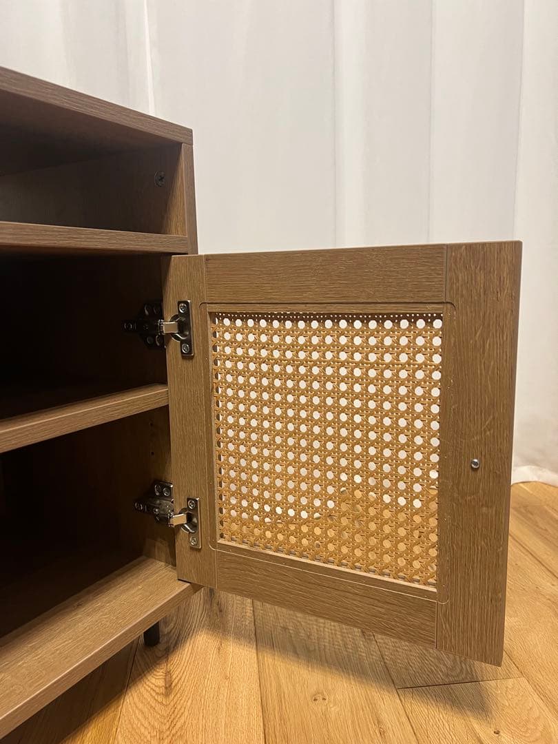 ラタン調サイドテーブル サイドチェスト LOWYA ロウヤ