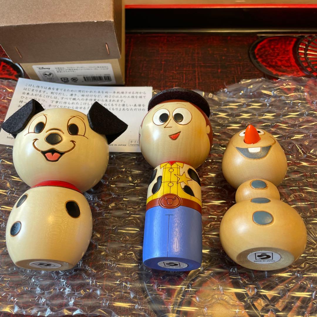 卯三郎こけし　101匹わんちゃん　アナ雪(オラフ)　トイストーリー(ウッディ)