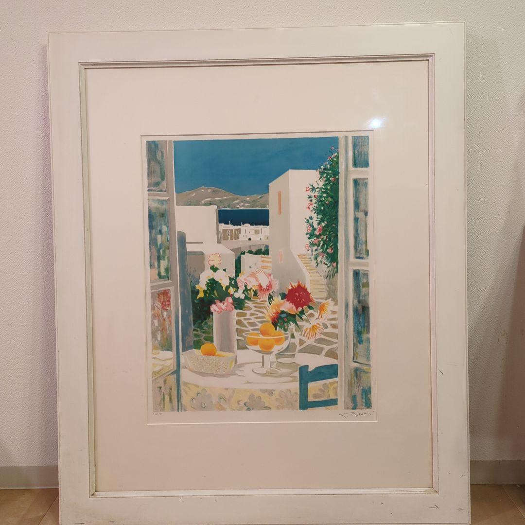 ギリシア旅行で買った絵画(額縁入り)