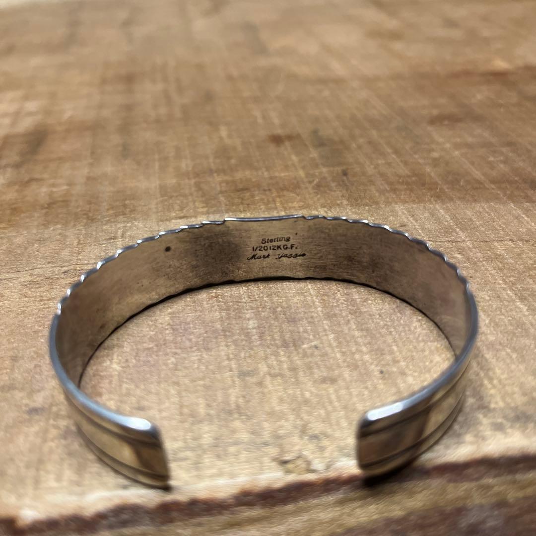 【希少】Mark Yazzie 作 Navajo 925 12KGF バングル