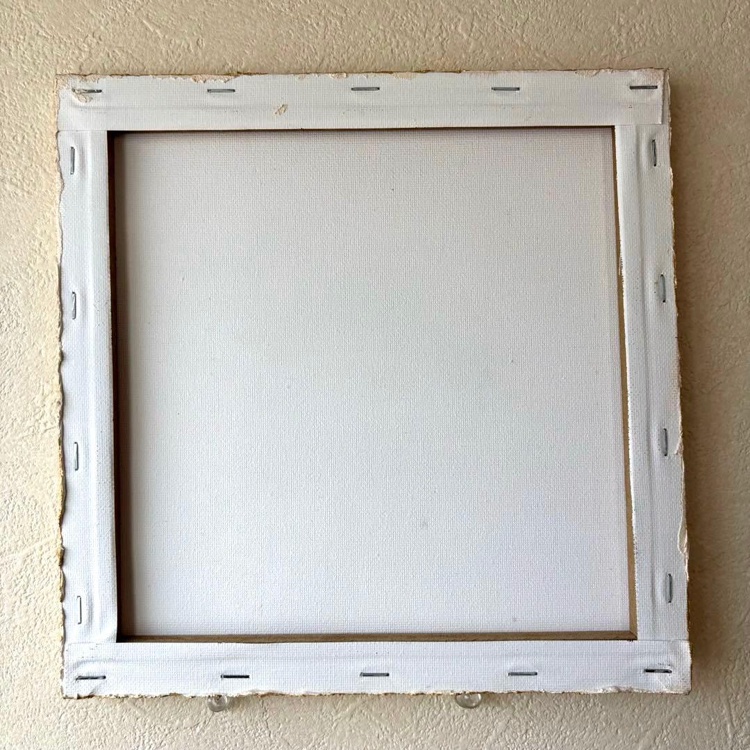 花束と天使のアクリル画 原画　癒しのインテリア テクスチャーアート