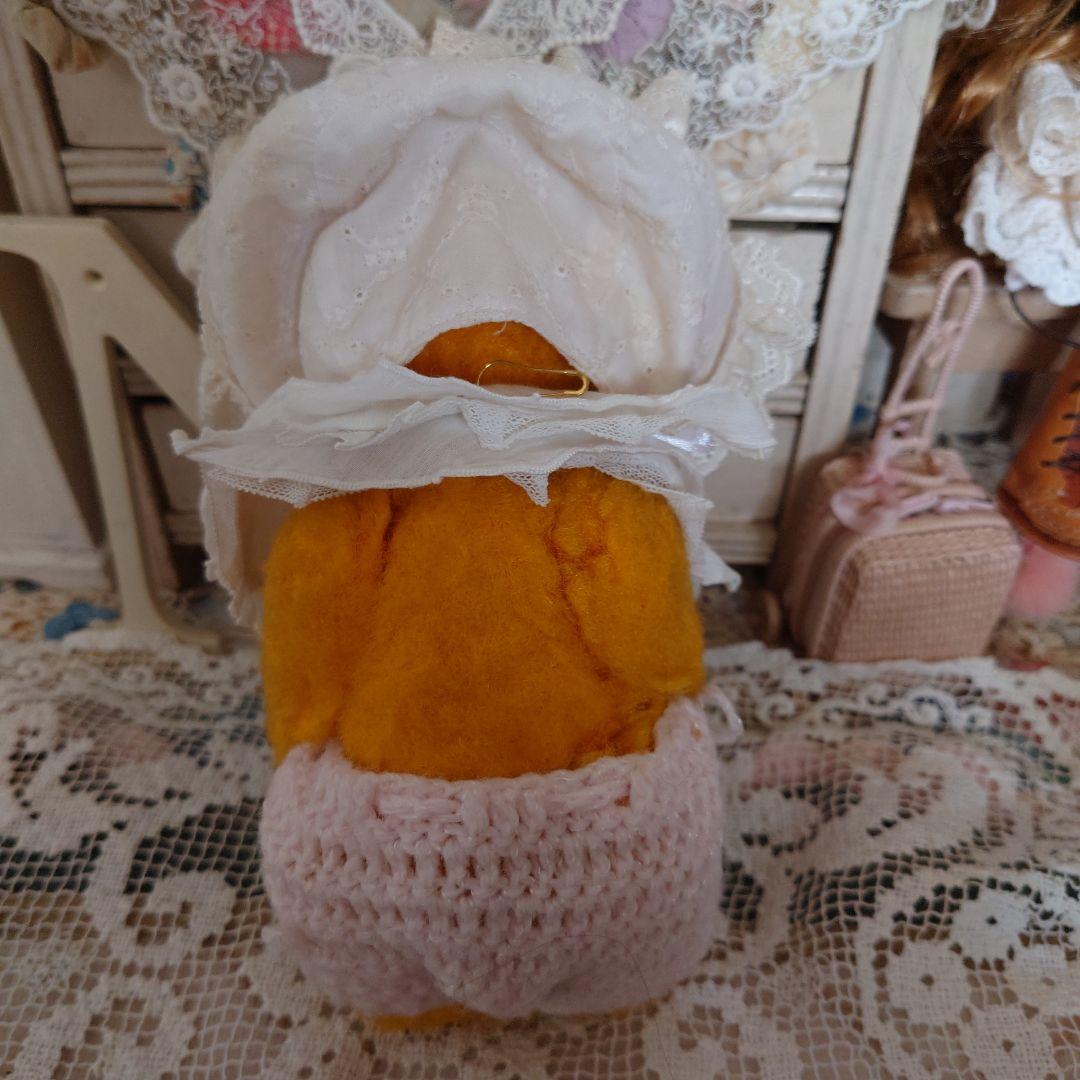 アンティークベア、お鼻なし、DDRちゃん、お洋服付き、左の黄色い子