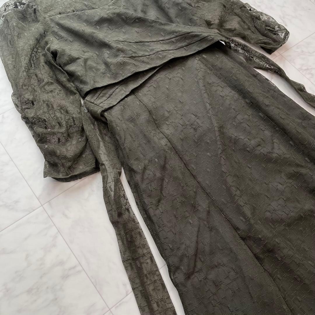 美品✨etoll エトル　カシュクールデザインフレアドレス　オケージョンドレス