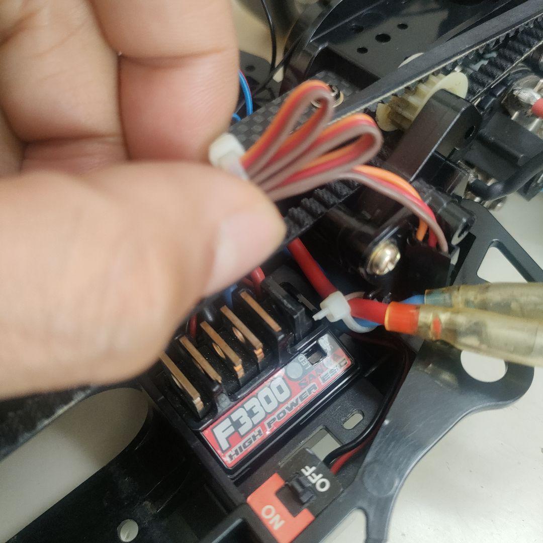 【当時物、レア】タミヤTA03シャーシ、メカ付き、メルセデスボディ付き