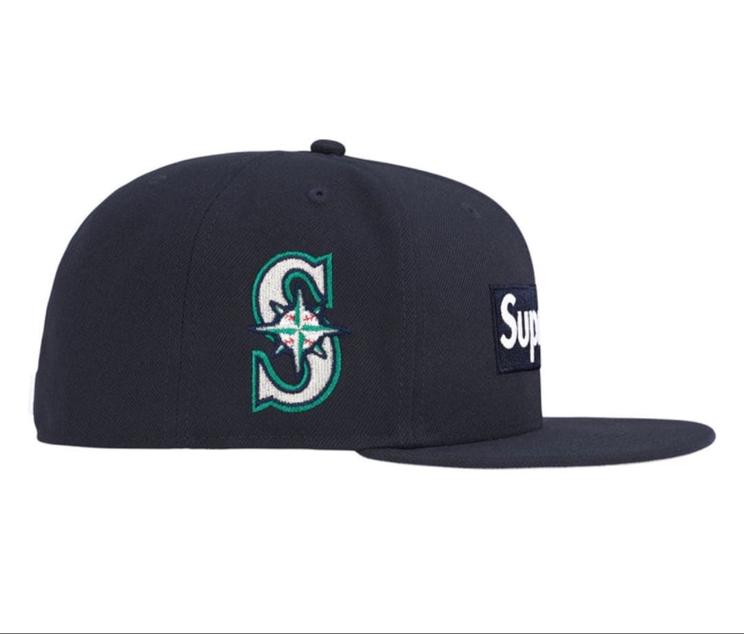 キ*グ様 Supreme Seattle Mariners キャップ ネイビー