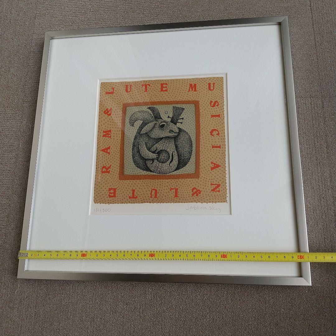 リトグラフ 131/300 キャロル ジャブロンスキー 【ルート奏者】