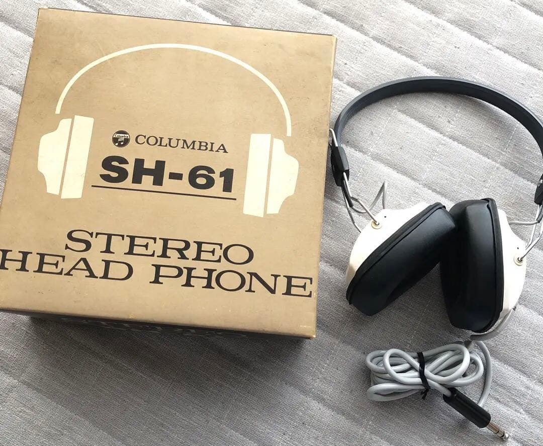 希少◆動作OK日本コロンビアステレオヘッドフォンSH-61 昭和レトロビンテージ