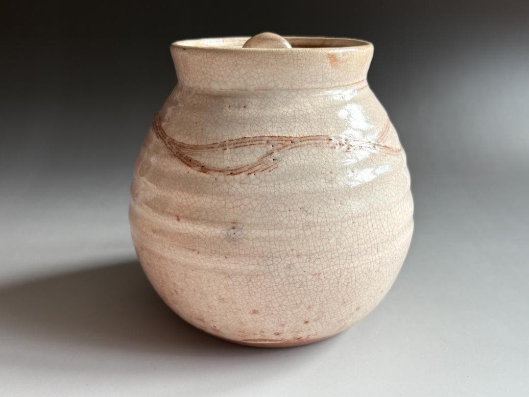 12代田原陶兵衛　萩焼　水指　即中斎書付　茶道具　表千家