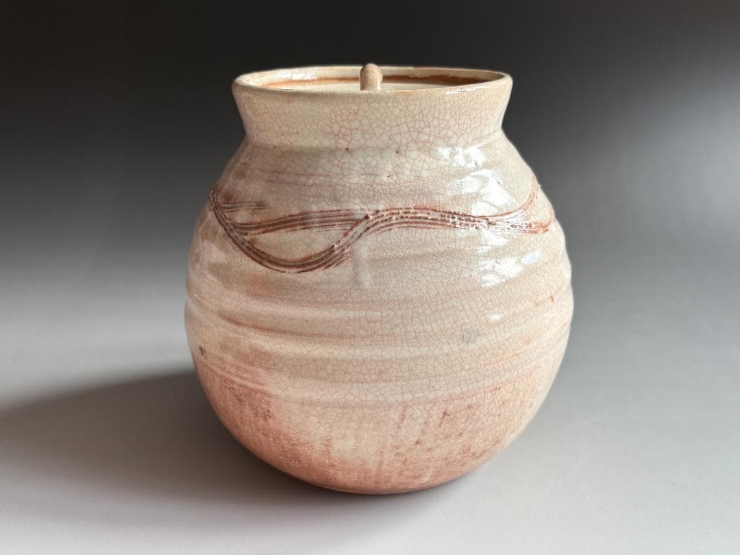 12代田原陶兵衛　萩焼　水指　即中斎書付　茶道具　表千家