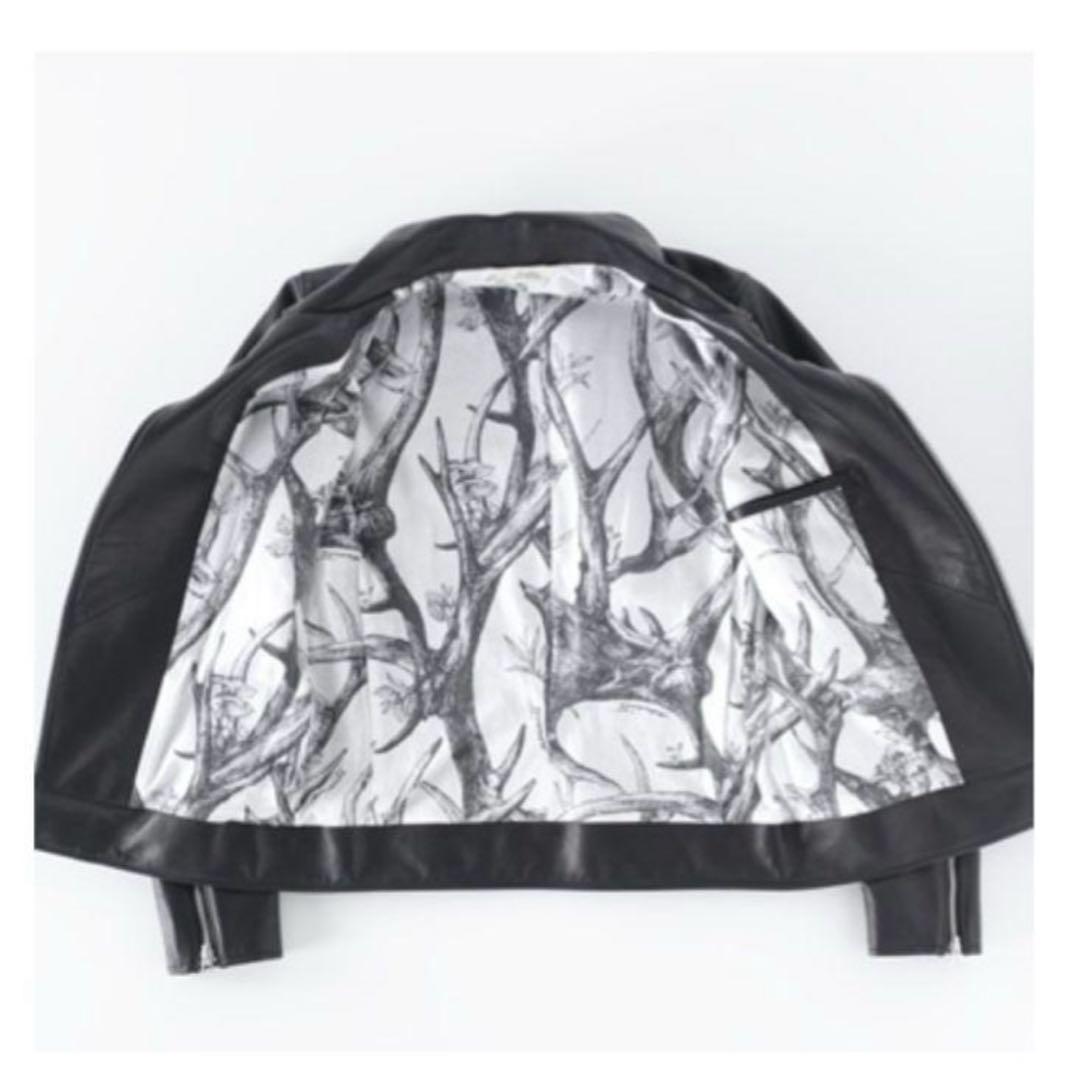 定価7万円 冬向け 厚手 レザー ライダース 馬革 SHIPS JET BLUE