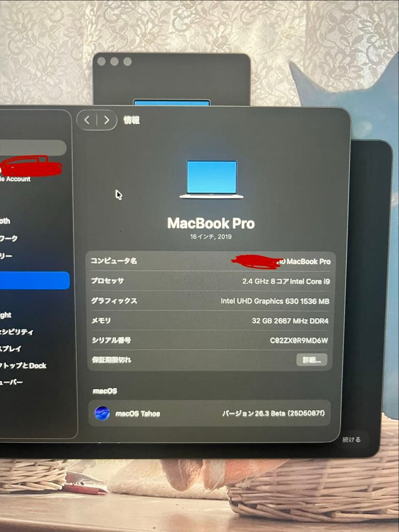 MacBook Pro 2019 core i9 32GB 1Tb ※説明必読
