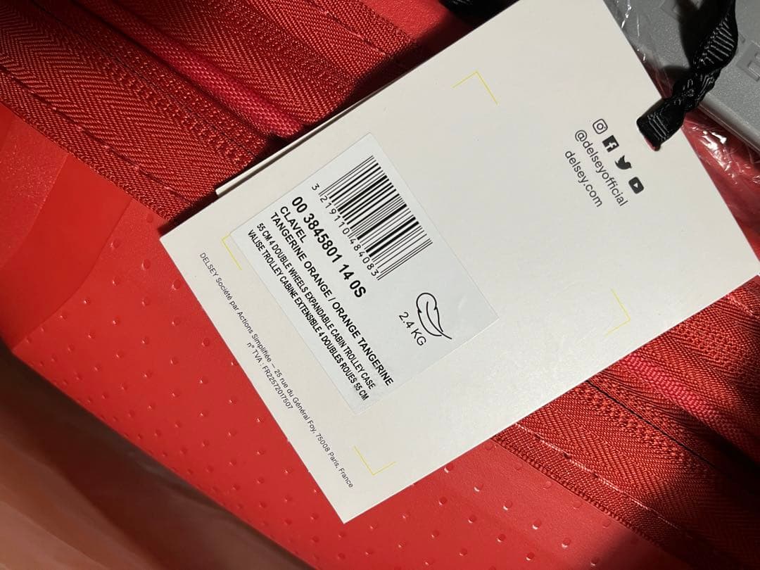 新品DELSEY デルセー 軽量スーツケース39L+4L機内持込Sサイズ2-3泊