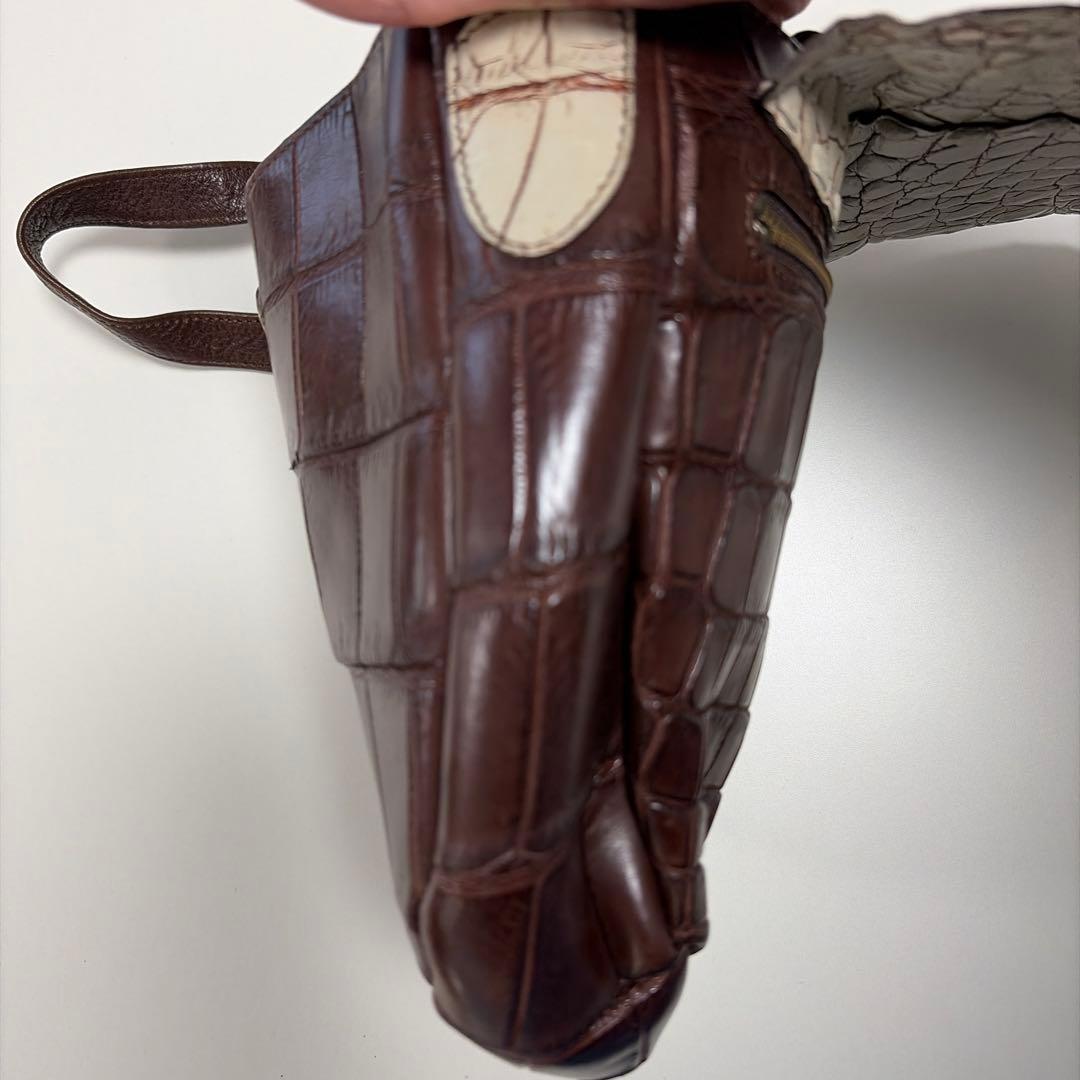 IBIZA　ブラウン　ワニ革　ショルダーバッグ　美品！