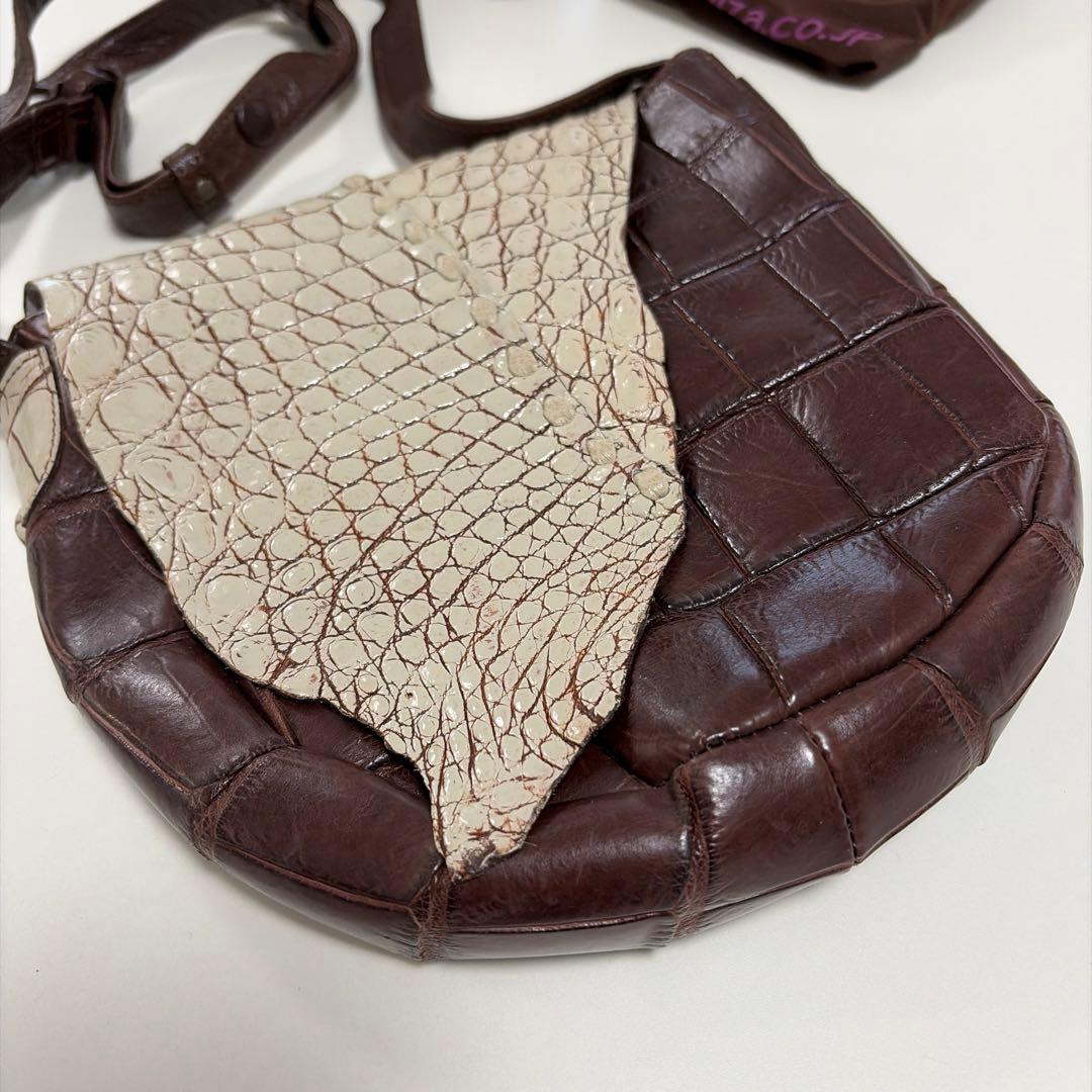 IBIZA　ブラウン　ワニ革　ショルダーバッグ　美品！