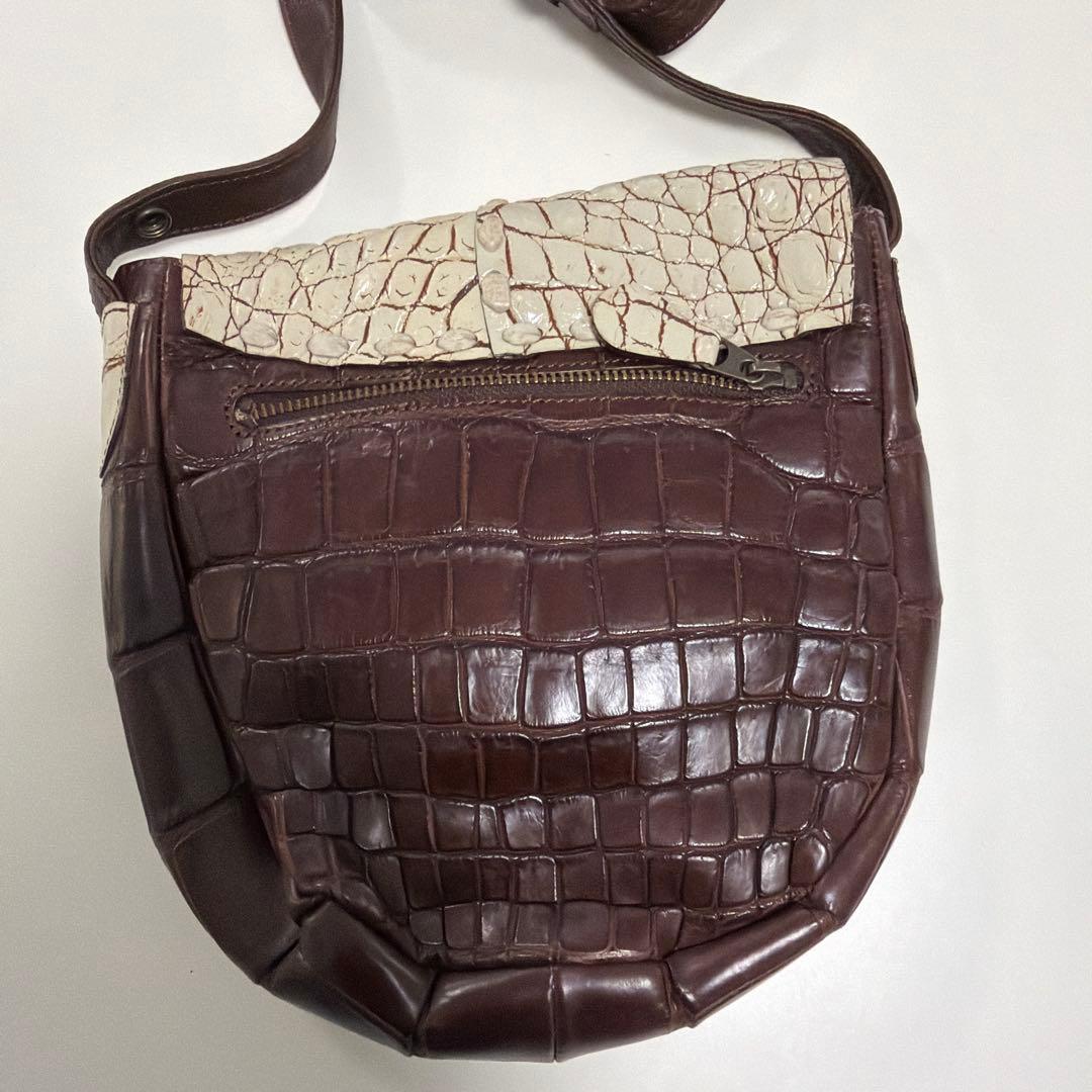 IBIZA　ブラウン　ワニ革　ショルダーバッグ　美品！