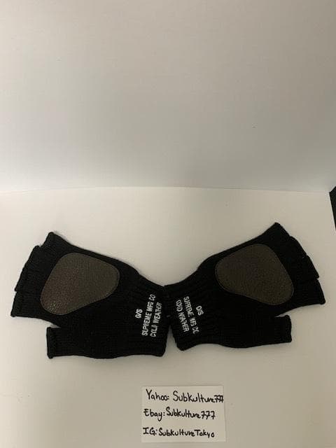 小物 Supreme BLACK FINGERLESS GLOVES