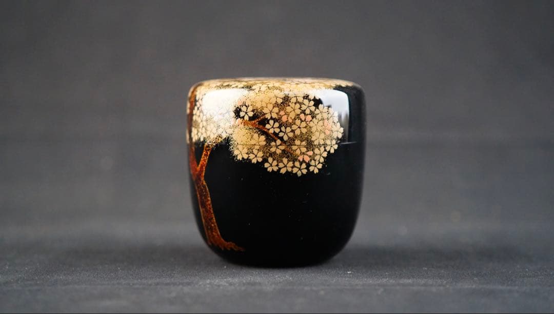 中村宗悦　桜　蒔絵　中棗　共箱