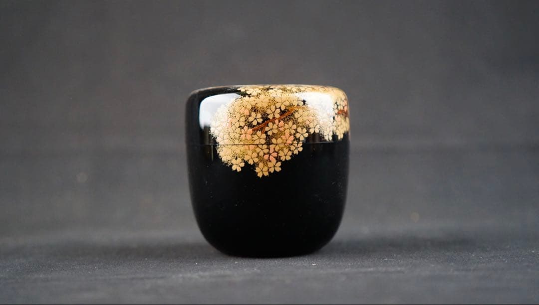 中村宗悦　桜　蒔絵　中棗　共箱