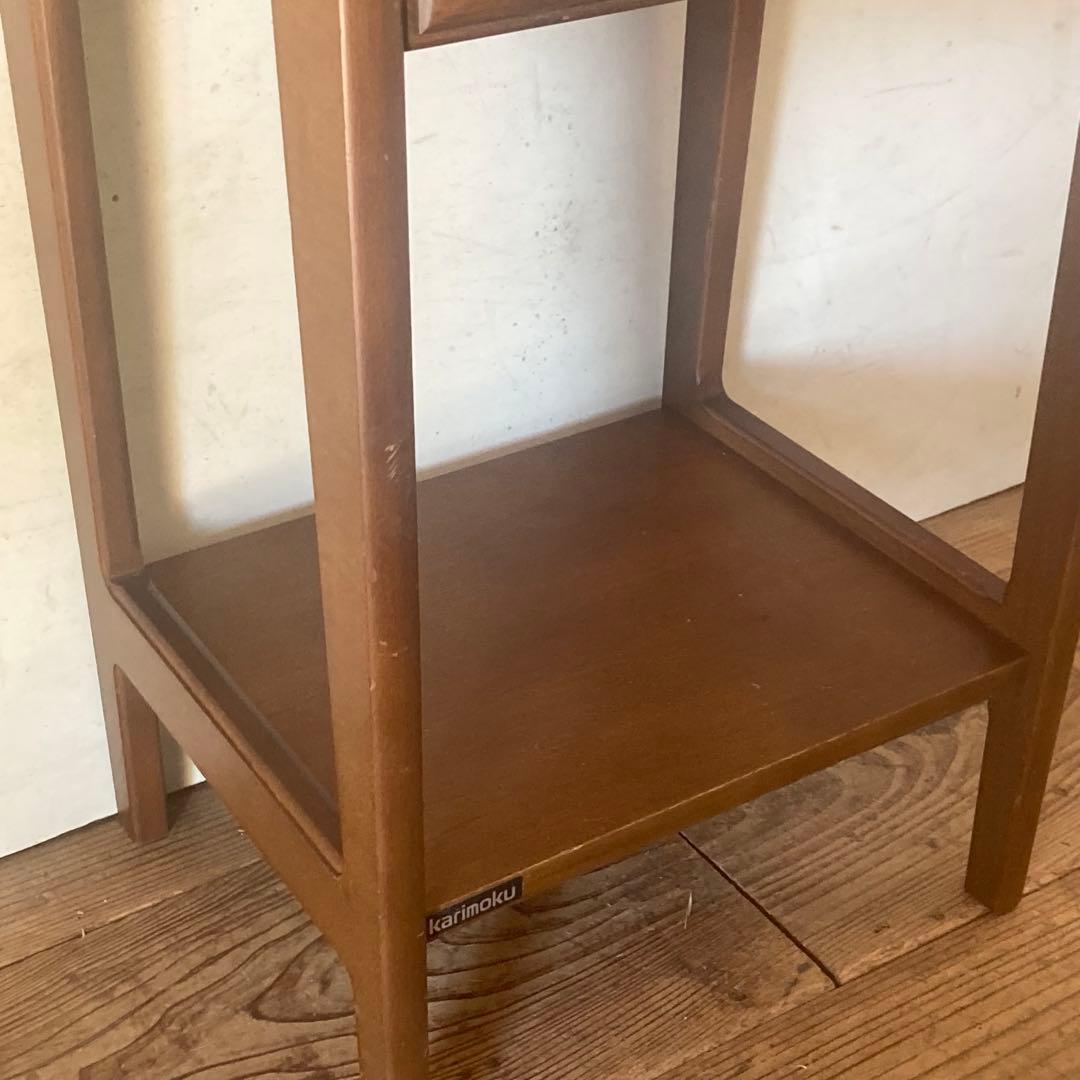 オールド カリモク ヴィンテージ 電話台 ディスプレイ コンソール 飾り棚