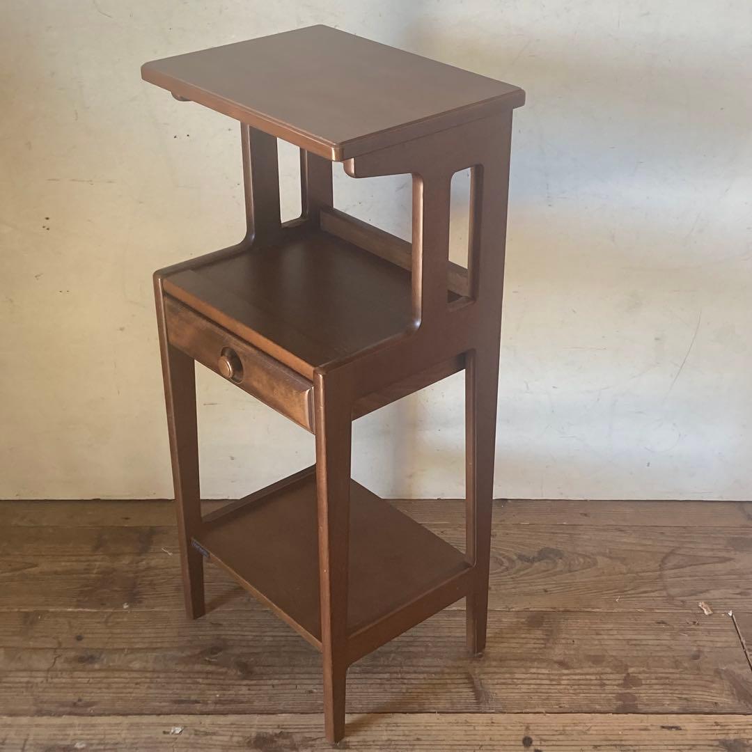 オールド カリモク ヴィンテージ 電話台 ディスプレイ コンソール 飾り棚