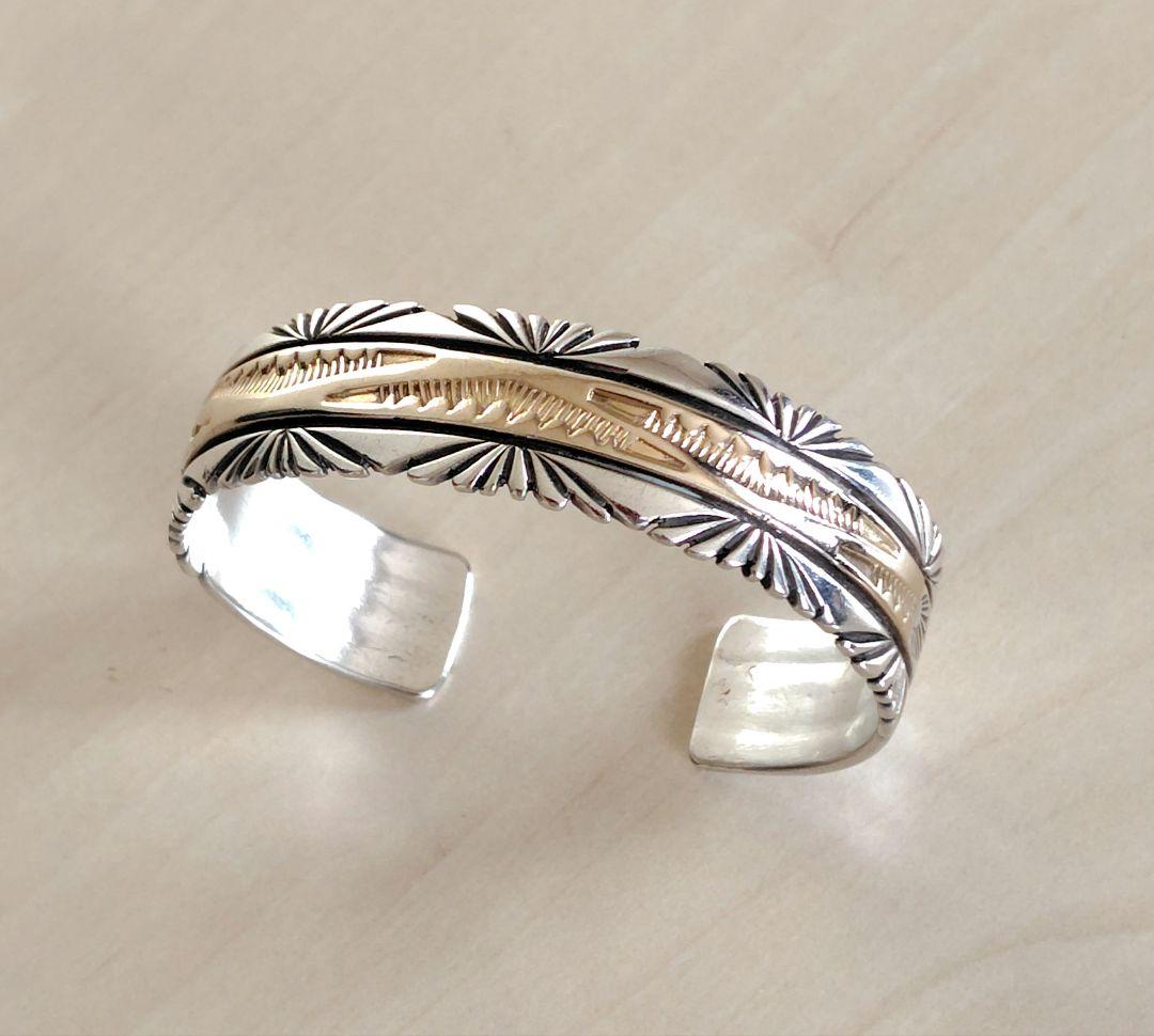 victor hicks ビクターヒックス シルバー 14K バングル ナバホ