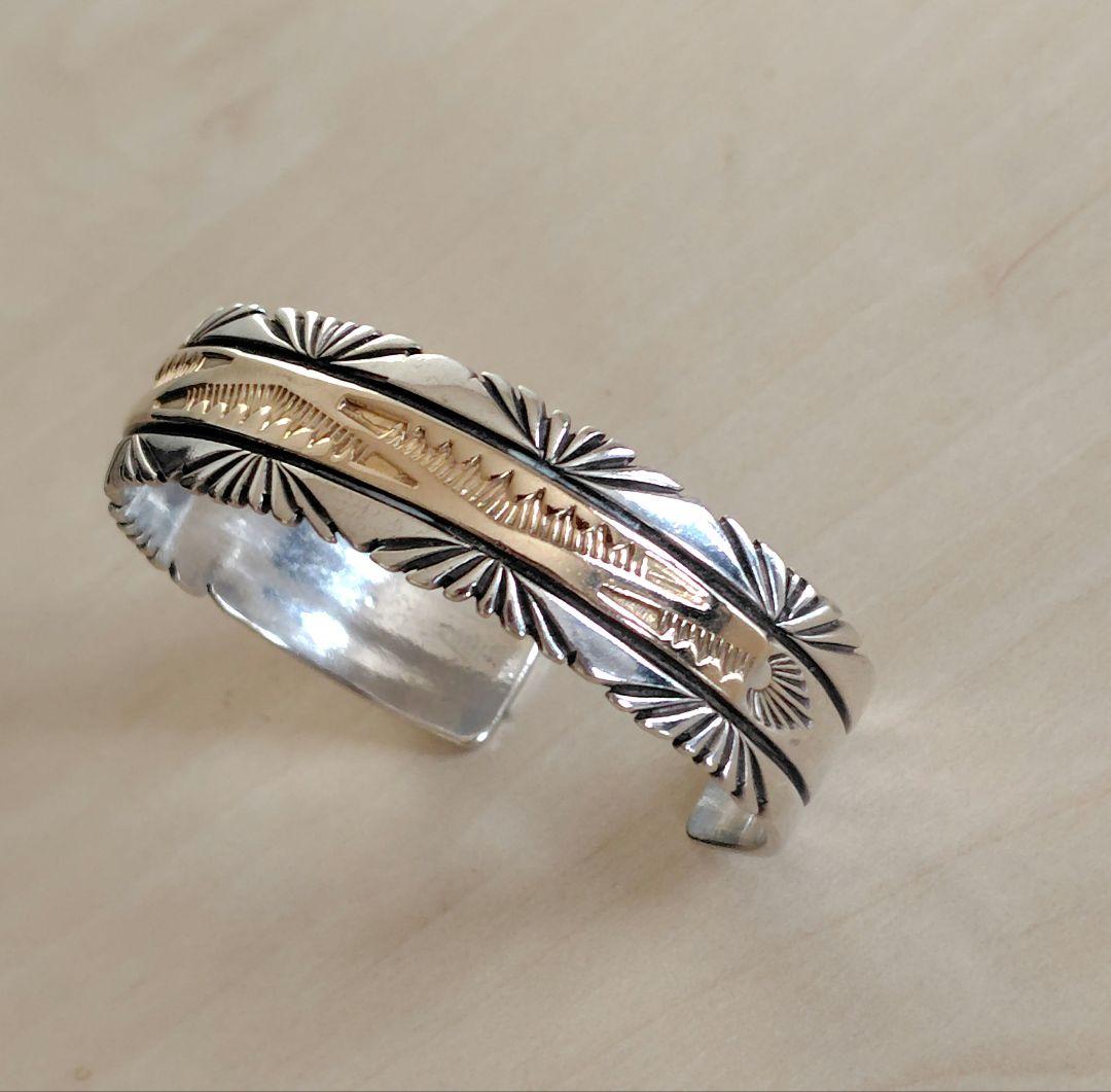 victor hicks ビクターヒックス シルバー 14K バングル ナバホ