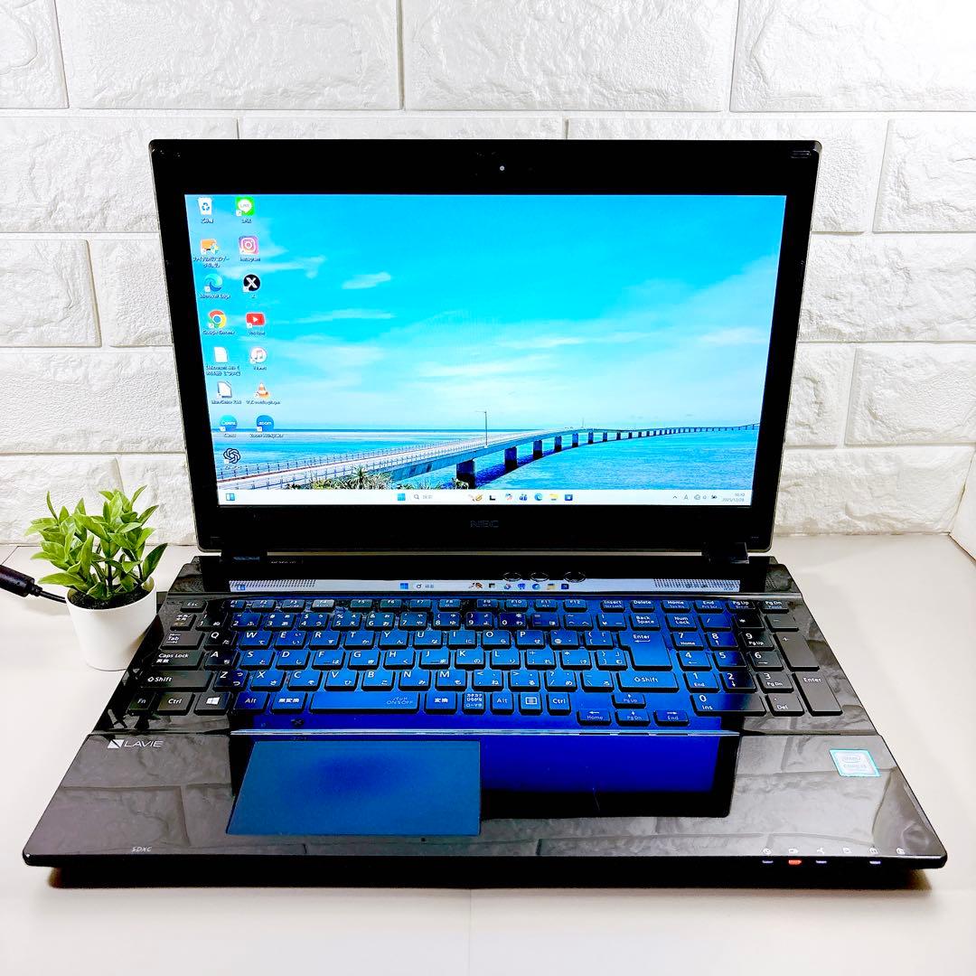 快適SSD✨メモリ8GB フルHD 第7世代 カメラ ノートパソコン NEC