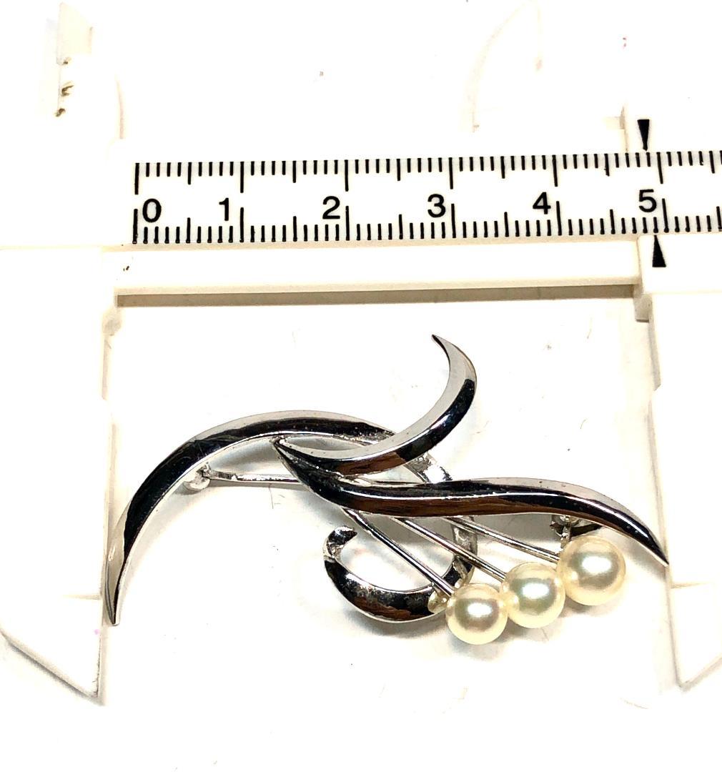 ヴィンテージ　ミキモト　アコヤパールブローチ　MS刻印