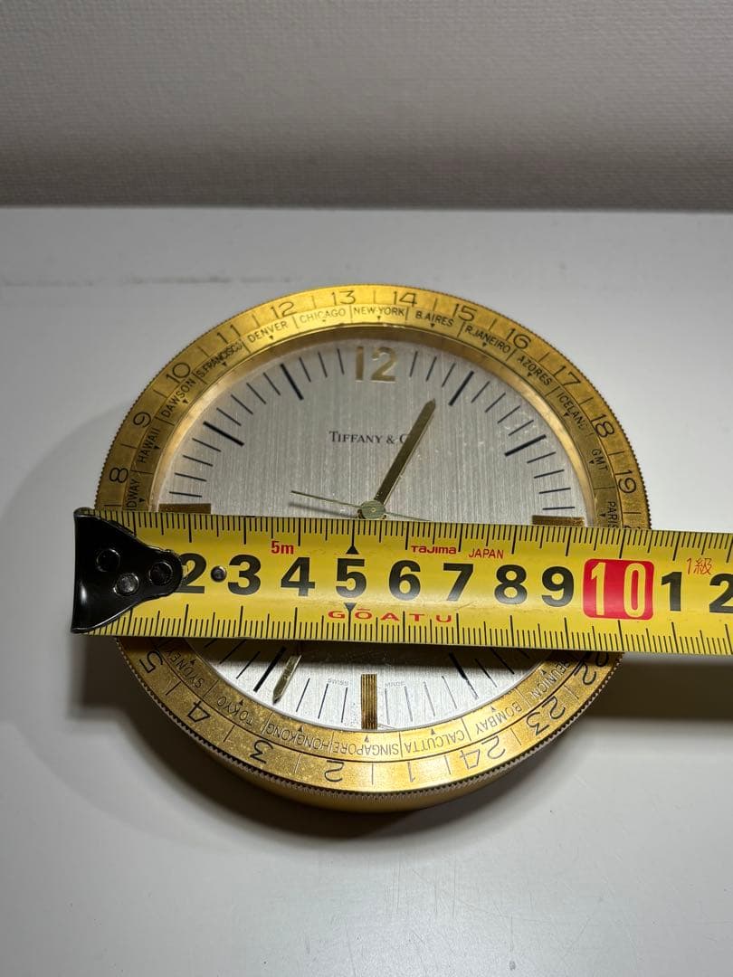 ティファニーTiffany & Co. ゴールド置時計 ヴィンテージクロック真鍮