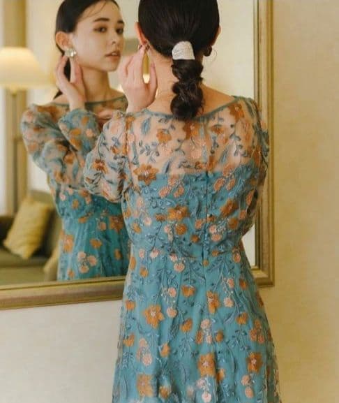 美品 Kastane カスタネ embroidery organdy dress