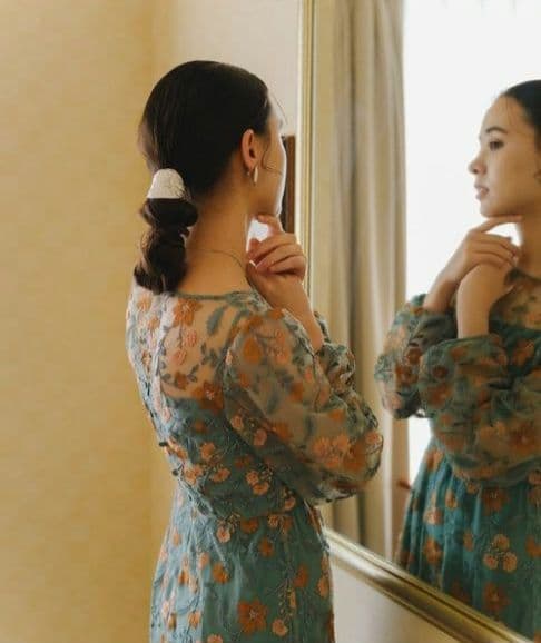 美品 Kastane カスタネ embroidery organdy dress