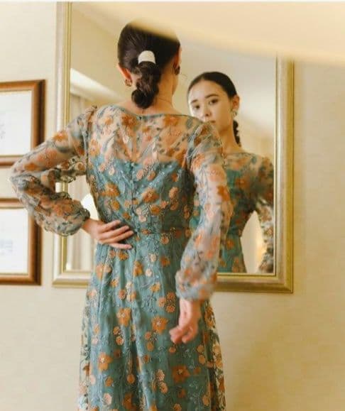 美品 Kastane カスタネ embroidery organdy dress