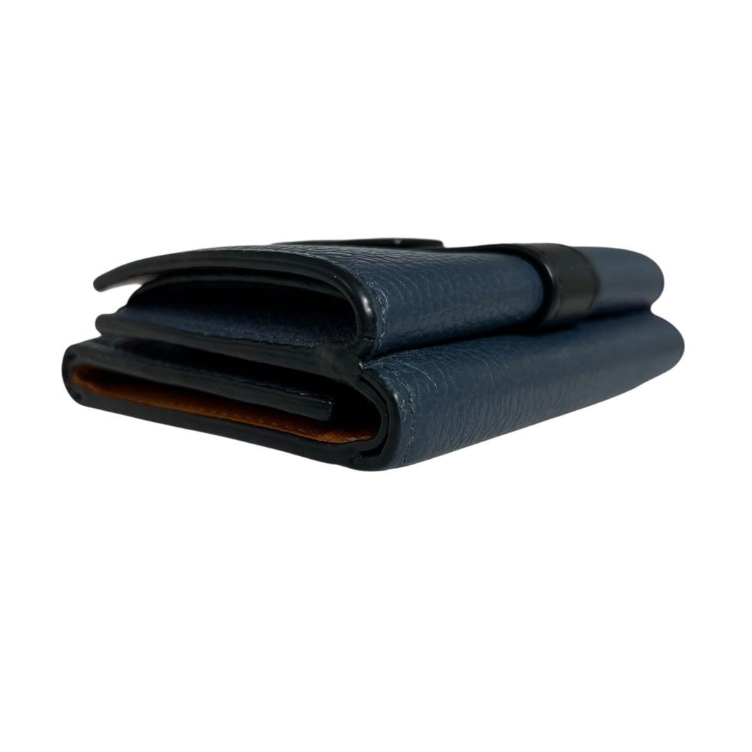 希少✨ロエベ バーティカルウォレット 三つ折り財布 アナグラム バイカラー