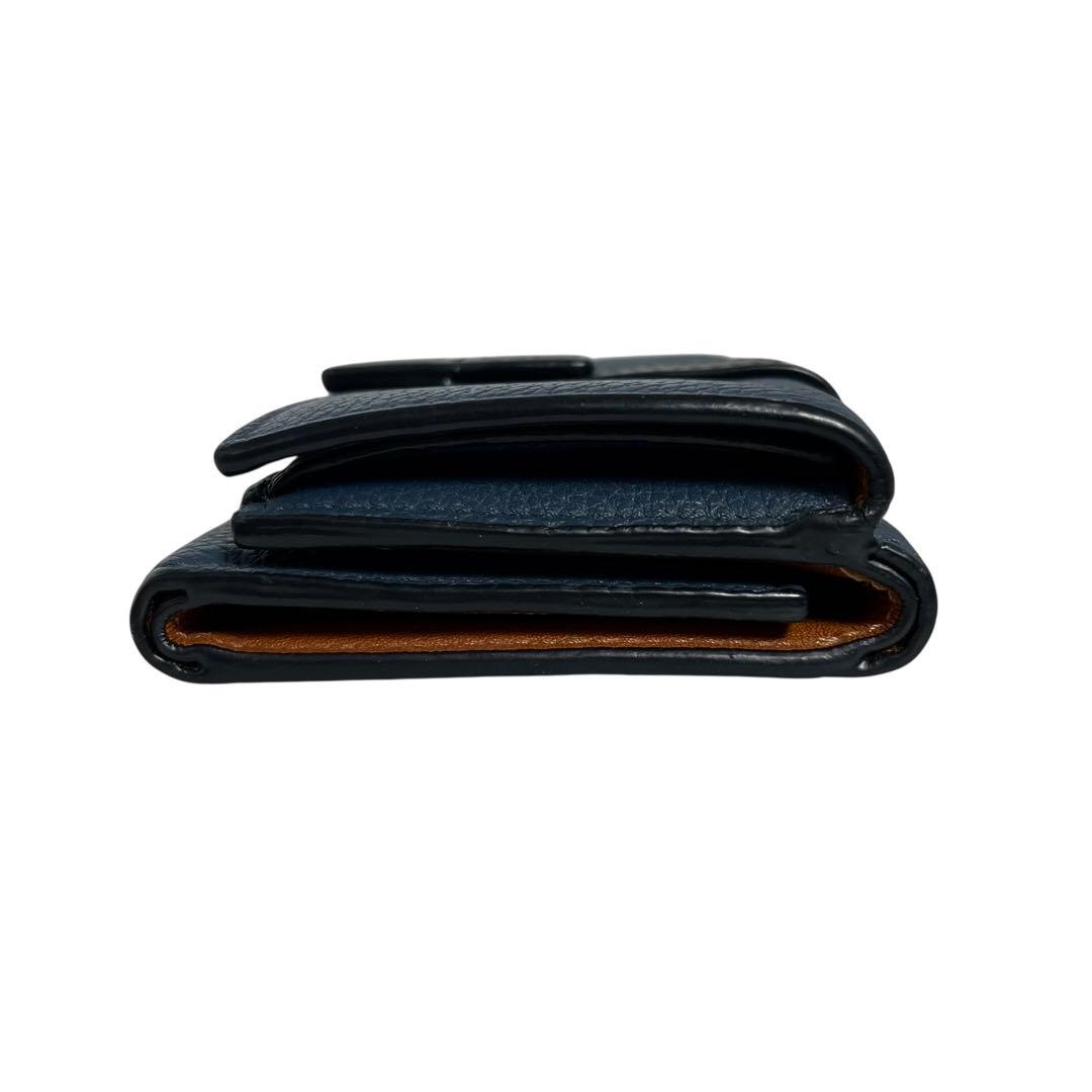 希少✨ロエベ バーティカルウォレット 三つ折り財布 アナグラム バイカラー