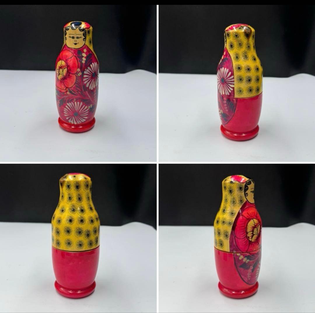 激レア‼️ソビエト　アンティーク　初期のマイダン地方　マトリョーシカ　5組　現状