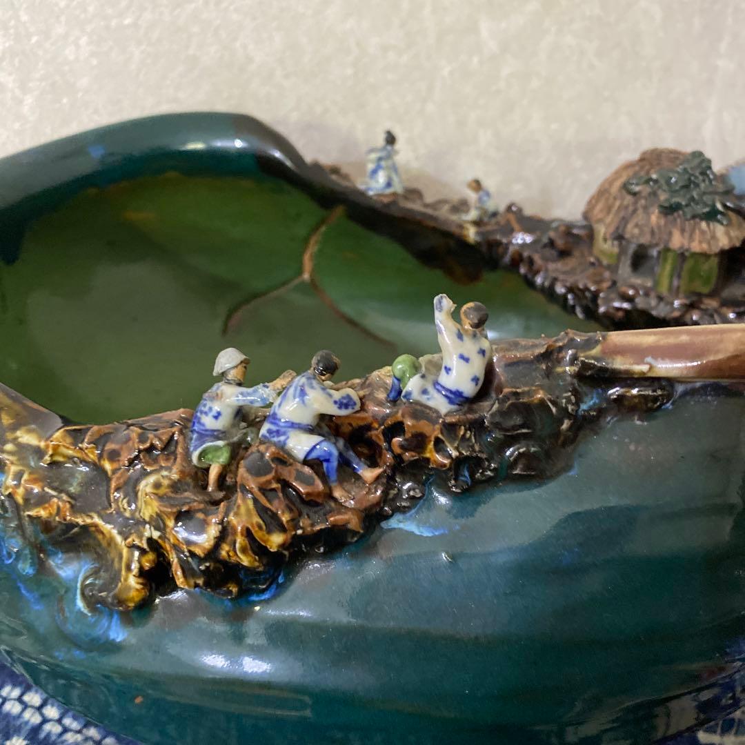 隅田焼　大鉢　石黒香ニ　井上良斎