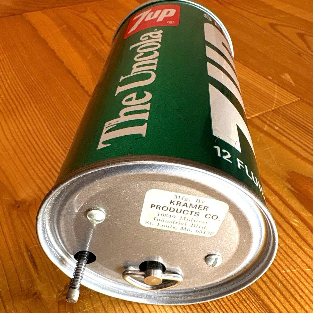 スーパーレア！　70年代　セブンアップ　オルゴール　缶　7up アメトイ　サイン
