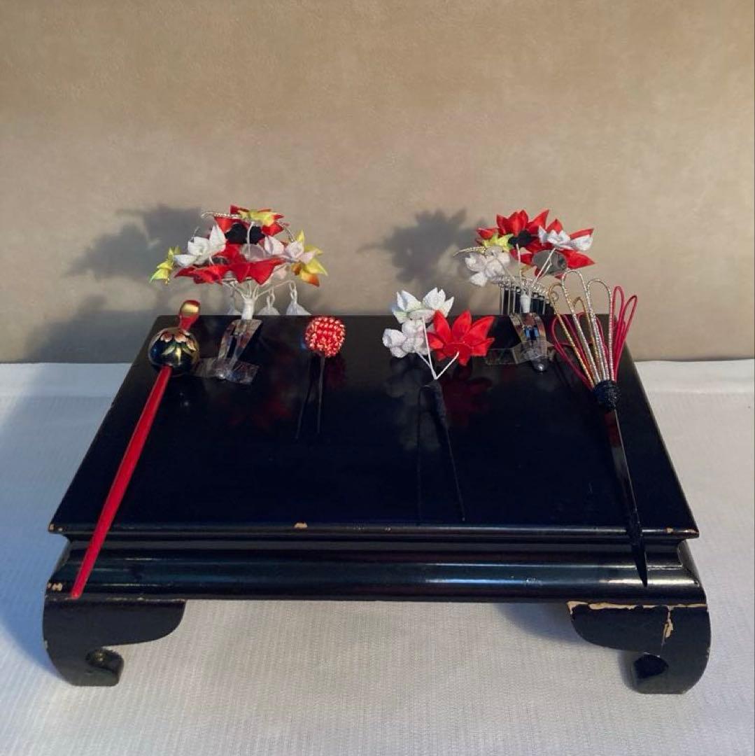 専用　紅葉と桜　ぱっちん　花簪　ビラ簪　玉簪　Uピン 後挿し　④鹿の子①ちんころ