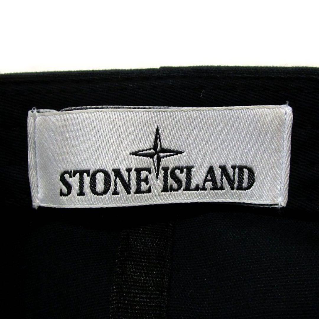 STONE  ストーンアイランド 6パネル キャップ ブラック